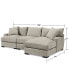 Фото #6 товара Rhyder 3-Pc. Fabric Sectional Sofa with Chaise, Created for Macy's