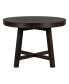 Farmhouse Round Extendable Dining Table With 16 Leaf Wood Kitchen Table