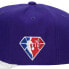 Фото #3 товара Mens MITCHELL & NESS NBA 75TH PLATINUM SNAPBACK LAKERS