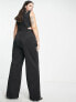 Фото #2 товара Extro & Vert Plus tailored wide leg cut out jumpsuit in black