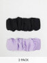 Фото #1 товара & Other Stories 2-pack satin hair clips in black and lilac
