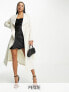 Vila Petite waterfall belted duster coat in cream 40 - фото #1