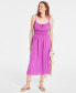 ფოტო #1 პროდუქტის Women's Tie-Front Midi Dress, Created for Macy's