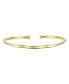ფოტო #1 პროდუქტის 14K Gold Plated Thin Cuff Adjustable Bangle Bracelet