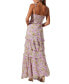 Women's Olina Printed Ruffled Sleeveless Maxi Dress