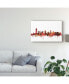 Фото #3 товара Michael Tompsett Jersey City New Jersey Skyline Red Canvas Art - 20" x 25"