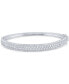 ფოტო #1 პროდუქტის Diamond Round & Baguette Bangle Bracelet (1 ct. t.w.) in 14k White Gold