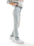 Фото #4 товара Calvin Klein Jeans high rise straight jeans in light wash