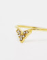 Фото #3 товара Kingsley Ryan gold plated gemset ring