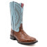 Ferrini Kai Embroidery Square Toe Cowboy Womens Blue, Brown Casual Boots 92593