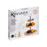 Фото #3 товара Посуда и кухонные принадлежности Kinvara Ваза для фруктов Чёрный Натуральный Металл Бамбук 25 x 37 x 25 см (6 штук)
