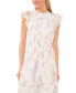 Фото #2 товара Women's Smocked Waist Flutter Sleeve Midi Dress