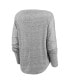 Фото #3 товара Women's Heathered Gray Los Angeles Lakers Nostalgia Off-The-Shoulder Long Sleeve T-shirt