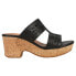 Фото #1 товара Baretraps Blenda Perforated Wedge Womens Black Casual Sandals BT-S2311037-012-0