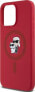 Karl Lagerfeld Karl Lagerfeld KLHMP15XSCMKCRHR iPhone 15 Pro Max 6.7" czerwony/red hardcase Silicone Karl & Choupette Ring MagSafe