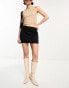 Фото #6 товара Weekday minimal scuba mini skirt in black