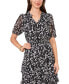 ფოტო #3 პროდუქტის Women's Printed Puff-Sleeve Tiered Midi Dress