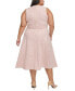 Фото #1 товара Plus Size Sleeveless Tweed Midi Dress