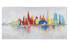 Bild gemalt Moscow Skyline Silhouette