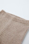 Ribbed knit 100% cashmere leggings