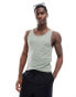 ASOS DESIGN muscle fit vest in mid green