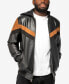 Men's Shiny Polyurethane and Faux Suede Detailing with Faux Shearling Lining Hooded Jacket