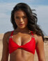 Фото #3 товара Moda Minx X Savannah-Shae Richards knot front bikini top in red