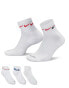 Nike Everyday Cushion Plus 3 pack ankle logo socks in white multi