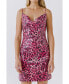 Women's Leopard Sequin Mini Dress