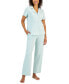 Фото #1 товара Пижама Charter Club Notched-Collar Pajamas