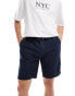 Brave Soul chino shorts with elasticated waist in navy