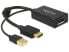 Фото #1 товара Delock 0.245m HDMI+USB2.0-A/DisplayPort - 0.254 m - HDMI + USB - DisplayPort - Male - Female - Gold