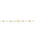 ფოტო #2 პროდუქტის Blue Enamel Bead Chain Necklace 14K Gold