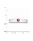 ფოტო #2 პროდუქტის Sterling Silver Rhodium-plated Medical ID Plate Bracelet