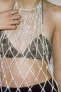 Rhinestone mesh dress