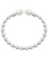 ფოტო #4 პროდუქტის Cultured Freshwater Pearl (9-1/2 x 10-1/2mm) Beaded Cuff Bangle Bracelet