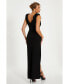 ფოტო #2 პროდუქტის Women's Scuba Crepe Strap Trim Ruched Maxi Dress