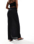 Threadbare linen blend column maxi skirt in black Черный, 36 - фото #5