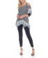 ფოტო #4 პროდუქტის Women's Printed Cold Shoulder Tunic Top