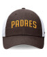 Фото #3 товара Men's Brown San Diego Padres Evergreen Wordmark Trucker Adjustable Hat
