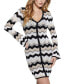 Фото #1 товара Women's Jenna Chevron-Stripe Sweater Dress