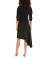 Фото #2 товара Teri Jon By Rickie Freeman Crepe Asymmetrical Peplum Sheath Dress Women's Black