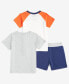 ფოტო #5 პროდუქტის Toddler Boys Gorilla Graphic T-Shirt, Colorblocked T-Shirt & Colorblocked Shorts, 3 Piece Set