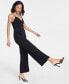 Фото #3 товара Petite Smocked-Back Wide-Leg Jumpsuit, Created for Macy's