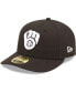 Фото #3 товара Men's Milwaukee Brewers Black and White Low Profile 59FIFTY Fitted Hat