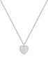 ფოტო #1 პროდუქტის Diamond Pavé Heart 18" Pendant Necklace (1/2 ct. t.w.) in 10k White Gold