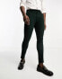 Фото #2 товара ASOS DESIGN super skinny wool mix suit trousers in herringbone in green