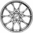 Axxion X1 daytona grau hochglanzpoliert 8.5x19 ET45 - LK5/112 ML72.6