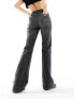 Фото #2 товара Wrangler flared jeans in washed black with front pockets