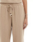 Фото #3 товара 4th & Reckless textured beaded wide leg trousers in light brown